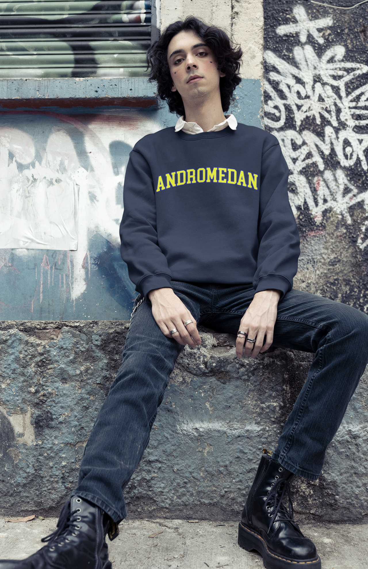 Andromedan Cosmic Academia Unisex Crewneck Sweatshirt